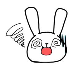 The rabbit satisfys her desire sticker #13257700