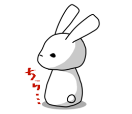 The rabbit satisfys her desire sticker #13257701