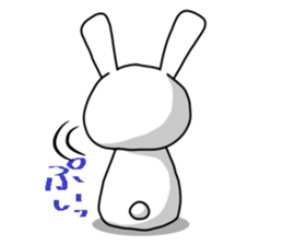The rabbit satisfys her desire sticker #13257702