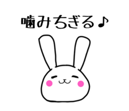 The rabbit satisfys her desire sticker #13257705