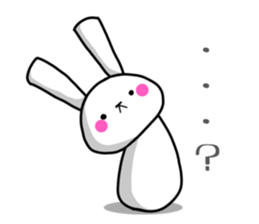 The rabbit satisfys her desire sticker #13257706