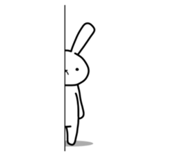 The rabbit satisfys her desire sticker #13257708