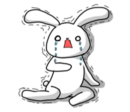 The rabbit satisfys her desire sticker #13257709