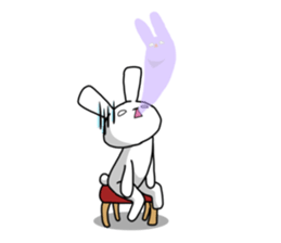 The rabbit satisfys her desire sticker #13257711