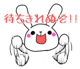 The rabbit satisfys her desire sticker #13257713