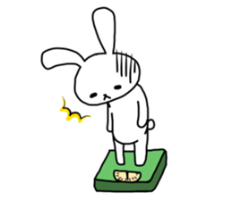 The rabbit satisfys her desire sticker #13257716