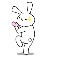 The rabbit satisfys her desire sticker #13257717