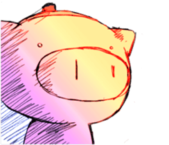 Pot pig sticker #13258760