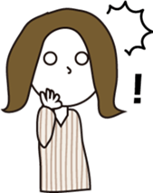 simple and natural lady sticker #13259856