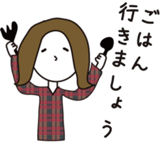 simple and natural lady sticker #13259885