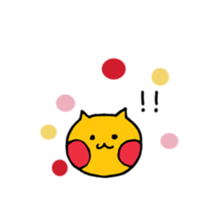 yellow cat and blue bird sticker #13259941