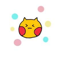 yellow cat and blue bird sticker #13259961