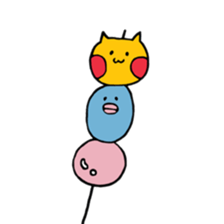 yellow cat and blue bird sticker #13259962