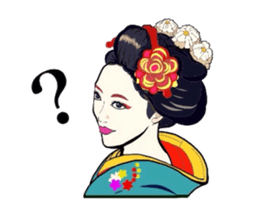 Everyday kimono woman. sticker #13260315