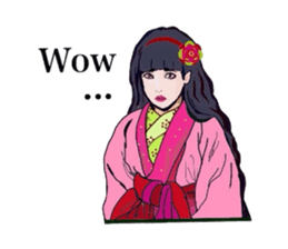 Everyday kimono woman. sticker #13260317