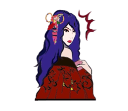 Everyday kimono woman. sticker #13260327