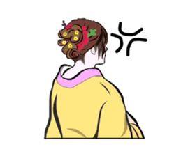 Everyday kimono woman. sticker #13260335