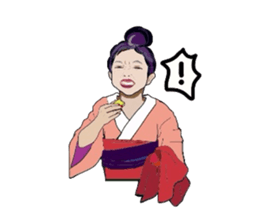 Everyday kimono woman. sticker #13260336