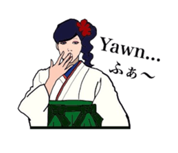 Everyday kimono woman. sticker #13260343