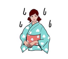 Everyday kimono woman. sticker #13260346