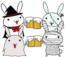 so cute rabbit usakichi.5 Halloween.ver sticker #13261474