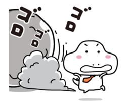 Dinosaur on the edge of a cliff sticker #13262870