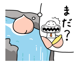 Dinosaur on the edge of a cliff sticker #13262888