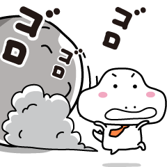 Dinosaur on the edge of a cliff