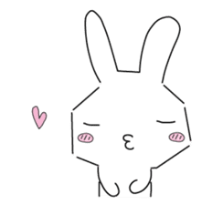 A rabbit is in love 1-2 sticker #13263459