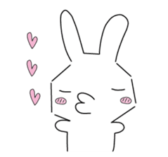 A rabbit is in love 1-2 sticker #13263460