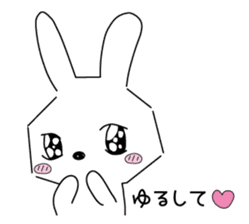 A rabbit is in love 1-2 sticker #13263473