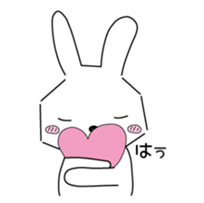 A rabbit is in love 1-2 sticker #13263480