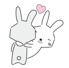 A rabbit is in love 1-2 sticker #13263490