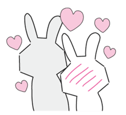 A rabbit is in love 1-2 sticker #13263492
