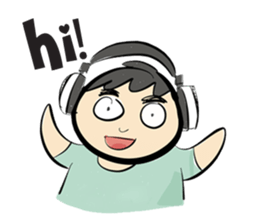 cartoonmydeaw2 : Headphone Series sticker #13266395