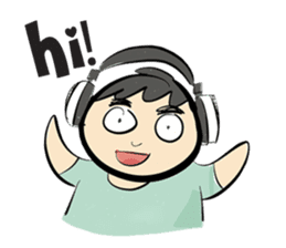 cartoonmydeaw2 : Headphone Series sticker #13266395