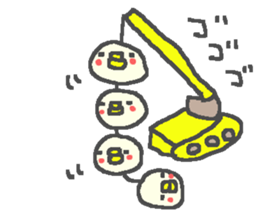 Cute duck happy life stamps. sticker #13266555