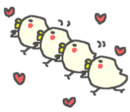 Cute duck happy life stamps. sticker #13266568