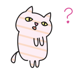 striped cat by tyettya sticker #13267339