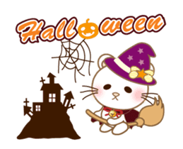 Panda cat, Pan'nya moving halloween sticker #13268615