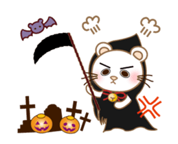 Panda cat, Pan'nya moving halloween sticker #13268628