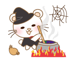 Panda cat, Pan'nya moving halloween sticker #13268629