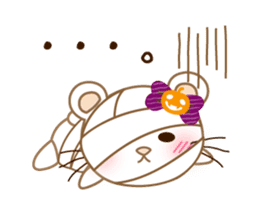Panda cat, Pan'nya moving halloween sticker #13268630