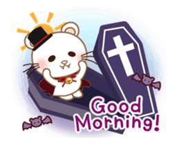 Panda cat, Pan'nya moving halloween sticker #13268632