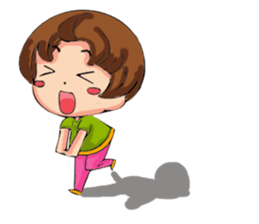 Pretty little girl. sticker #13268905