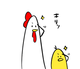 Mr. chicken and Mr. chick sticker #13270671