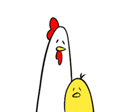 Mr. chicken and Mr. chick sticker #13270672