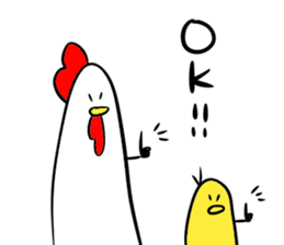 Mr. chicken and Mr. chick sticker #13270681