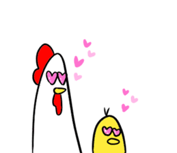 Mr. chicken and Mr. chick sticker #13270683