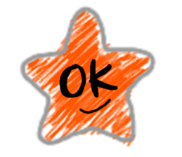 Rainbow colored star sticker #13272218